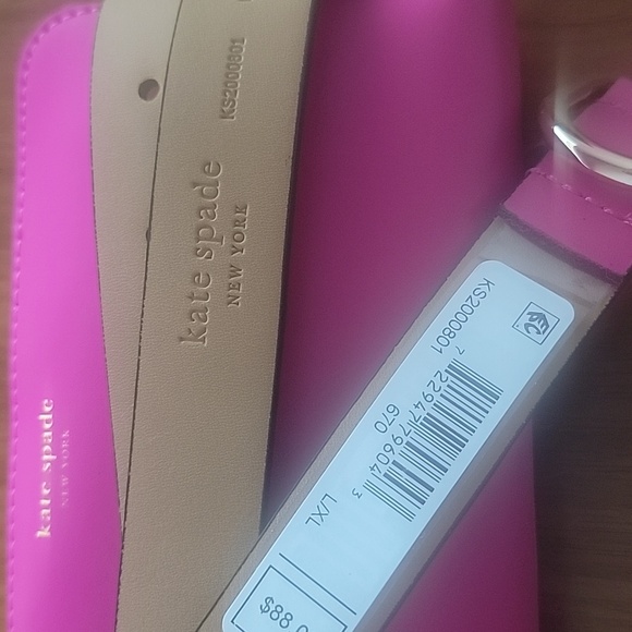 New Kate Spade New York Women's Zip Embossed Logo Pink Belt Bag L/XL $90! - Picture 3 of 9